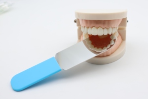 Espejo oclusal dental con mango de silicona azul, reflector intraoral de vidrio con baño de rodio para fotografía oral - Product Image 4