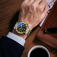 Reloj Mecánico para Hombre, Diseño Multifuncional con Esfera de Sol, Luna y Estrellas, Clásico y Atemporal, Gran Venta