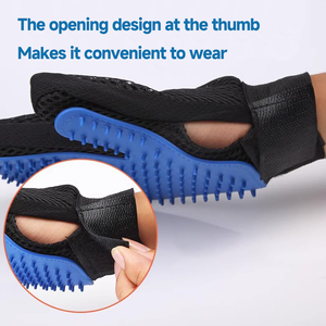 Gants en silicone pour l'élimination des poils d'animaux, doux et efficaces pour le démêlage des chiens et des chats, gants de toilettage et de nettoyage pour animaux, brosses de bain pour animaux avec massage - Product Image 5