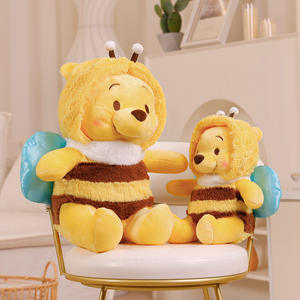 JM Nuovo Peluche Cartone Animato Simpatico Orsetto <span class=keywords><strong>Winnie</strong></span> Giallo 25-50cm, Giocattolo Imbottito, Cuscino Decorativo, Regalo di Compleanno - Product Image 2