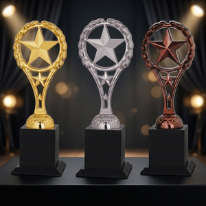 Trophée métallique d'entreprise de haute qualité, gravé au laser, idéal pour les conférences et les événements annuels de reconnaissance des employés, modèle 710 - Product Image 1