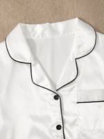 Ensemble de pyjama trois pièces pour femmes de haute qualité, couleur unie, été, printemps et automne, vêtements de détente en satin décontractés avec ceinture élastique