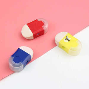 Sacapuntas y borrador mecánicos multifuncionales portátiles <span class=keywords><strong>2</strong></span> en 1 para oficina y aprendizaje - Product Image 1