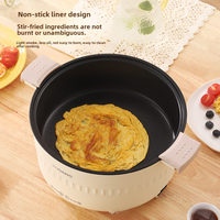 Marmite Électrique Portable Grande Capacité 3L Antiadhésive Multifonctionnelle pour Cuisson de Soupes et Plats Chauds