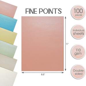 แผ่น100กระดาษประกายมุกสีเมทัลลิก<span class=keywords><strong>110</strong></span> GSM พันธบัตร29ปอนด์ขนาดตัวอักษรสองด้าน8.5x11นิ้วงานฝีมือศิลปะที่กำหนดเอง - Product Image 2