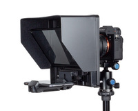 Téléprompteur pliable en aluminium portable 10 "avec séparateur de faisceau 50/50 et interface pour appareil photo reflex numérique et tablette Smartphone