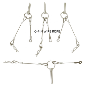 Cable de eslinga de cuerda de alambre de acero de seguridad personalizado con terminales de extremo estampado, lámpara colgante con ojal, cable de suspensión de techo - Product Image 2