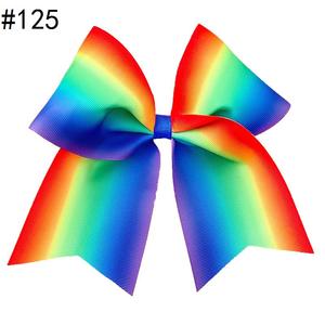 Lazo para salpicaduras de <span class=keywords><strong>pintura</strong></span> para niñas, cinta grande de grogrén de 6-7 pulgadas para el pelo con arcoíris - Product Image 5