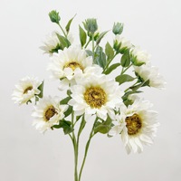 Tige unique de tournesol, fleur artificielle de haute qualité, arrangement floral pour mariage, décoration pour salon et table à manger
