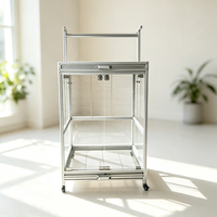 Grande cage à perroquets robuste avec structure principale en profilé aluminium 6063 T5 et composants en acrylique de qualité supérieure pour les lieux d'élevage d'oiseaux