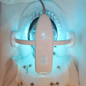 2024 nouvelle thérapie par la lumière Hydro Spa masque Facial Jet Peel Injection oxygène hydrogène visage dôme Machine oxygène Facial Machine pour Sp