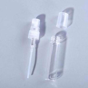 Wholesale Luxury <b>Mini</b> Empty Clear Glass <b>Perfume</b> Sample Tester Oil Packaging Square 2ml-10ml Customizable Screen Printing Pump - Product Image 4
