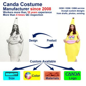 Disfraz de Cocinero de Poliéster con Cara de Dibujos Animados de Plátano, Talla Grande para Adulto, para Eventos Temáticos de Comedia, Pedido al por Mayor, del Productor Original - Product Image 4