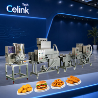 Machine automatique écologique de formage de galettes de viande et de nuggets de poulet avec roulement moteur pour petites entreprises, options shawarma et poisson