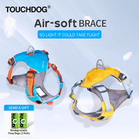 Harnais pour chien Touchdog, durable, réglable, léger, imperméable, en polyester, rembourré 3D respirant, anti-traction, gilet réfléchissant pour animaux de compagnie
