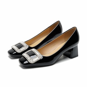 Chaussures Mary Jane confortables à bout carré et <span class=keywords><strong>talon</strong></span> moyen pour femme, avec boucle en strass, <span class=keywords><strong>talon</strong></span> de 5 cm - Product Image 5