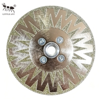 LITTLE ANT Lame de scie diamantée électroplaquée industrielle de 5 pouces (125 mm) pour le quartz et le marbre, disque de coupe rapide