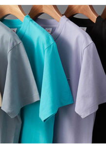 T-shirt unisexe à manches courtes, col rond, tricoté, coupe régulière, en spandex/polyester de haute qualité, 240 g/m², décontracté, en gros, pour homme, livraison rapide - Product Image 2