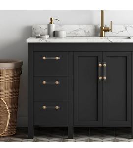 WEKIS Transparent Acrylic Cabinet Handles & Drawer <b>Knobs</b> with Brass Feet for Kitchen Dresser-Modern Durable Eco-Friendly - Product Image 2