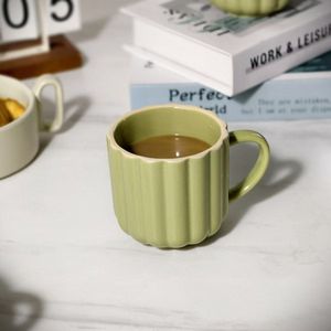 Modern Custom-Made Stoneware <b>Ceramic</b> <b>Mug</b> Flower Shaped Eco-friendly Minimalist Design Food Safe Dishwasher Microwave Safe - Product Image 5