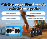 Télécommande sans fil industrielle à code fixe en stock pour grue, radiocommande 4 joysticks pour camion-grue hydraulique