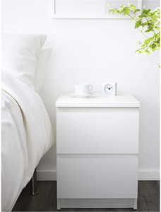 Kayu Solid <span class=keywords><strong>2</strong></span> Laci Laci Lemari Laci Putih untuk Ruang Tamu Kamar Tidur - Product Image 4