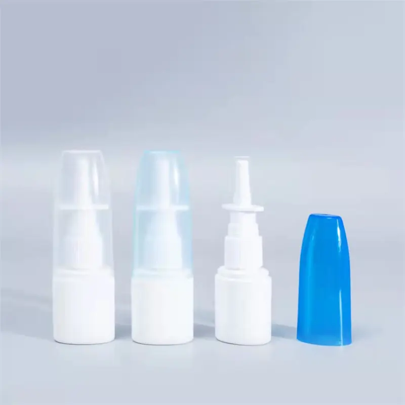 Bouteille de pulvérisation nasale en plastique de 20ml, bouteille d'irrigation de lavage Nasal HDPE PP à couverture complète avec grands couvercles