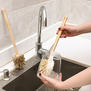 <span class=keywords><strong>Brosse</strong></span> à vaisselle et à biberons en sisal naturel et bambou, à long manche, design <span class=keywords><strong>suspendu</strong></span>, écologique, pour verres et biberons - Product Image 4