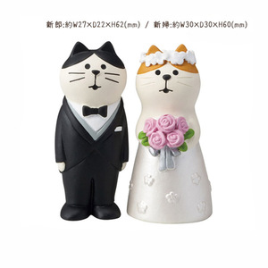 Miniature Diorama Maison Petites décorations Mariés japonais Chat Zakka Épicerie Décoration de bureau mignonne Mini artisanat en résine - Product Image 5