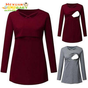 La ropa Venta caliente embarazo mamá <span class=keywords><strong>lactancia</strong></span> T camisa de manga larga ropa de maternidad Casual blusa de <span class=keywords><strong>lactancia</strong></span> materna - Product Image 2