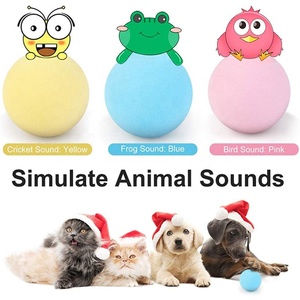 Pelota de juguetes interactivos para perros y gatos con gatillo inteligente, juguetes de sonido de animales reales para gatos, pelota de juguete para gatos de hierba gatera - Product Image 4