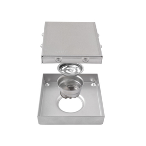 <span class=keywords><strong>Scarico</strong></span> <span class=keywords><strong>doccia</strong></span> quadrato da 4 pollici anti-intasamento e anti-odore con filtro raccogli capelli integrato - Product Image 4