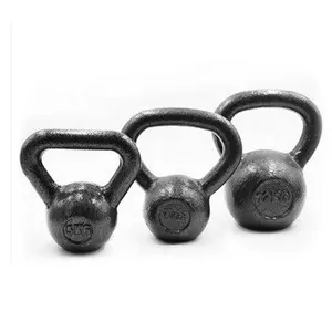 फिटनेस वजन उठाने Kettlebells समायोज्य सस्ते कच्चा लोहा केतली घंटी काला चित्रकला Kettlebell