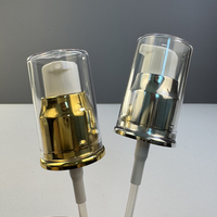 Bouteille en plastique PET transparente noire et blanche Hengjian vide de 50 ml et 60 ml avec bouchon à pression doré, flacon pulvérisateur pour lotion cosmétique, bouchon pompe doré ou argenté