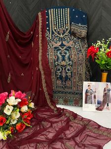 Высококачественные индийские пакистанские женские газонные костюмы Shalwar Kameez для праздников и вечеринок из Индии