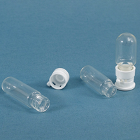 Botol Kaca Kubah Kapsul 1ml 2ml 3ml 5ml 10ml dengan Tutup Plastik Flip, Botol Kosmetik, Wadah Sampel Minyak Pembersih Riasan