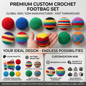 Kit Fai-da-Te per Footbag all'Uncinetto con Filato e Tutorial, <span class=keywords><strong>Set</strong></span> Artigianale per Principianti, Attività per Bambini - Product Image 1