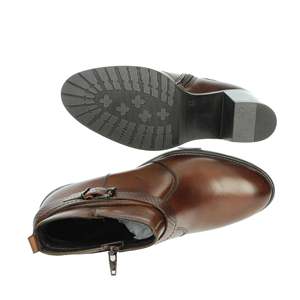 Botines de Mujer Cinzia Soft Marrón IS380527 de Cuero con Hebilla y Tacón Estilo Chukka - Product Image 6