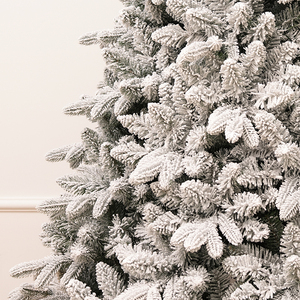 PE+PVC Snow <b>Lighted</b> Warm White String Lights Flocked Artificial Christmas <b>Tree</b> Indoor Decoration - Product Image 4