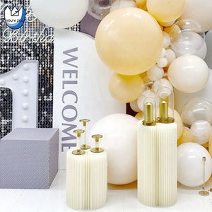 Youyizuo nhà máy đám cưới bán buôn trang trí hoa plinths hiển thị Acrylic đám cưới Vòng giấy cột cho đám cưới - Product Image 2