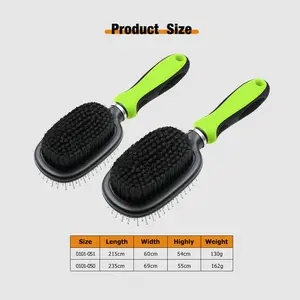 Hot Selling Double Sides Pet Hair Grooming Dog Cat Pin And Bristle Combo Brush