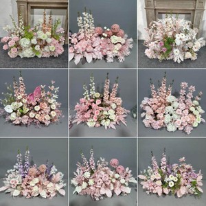 Arreglos Florales Artificiales en Tonos Rosados para Decoración de Pasillos de <span class=keywords><strong>Boda</strong></span>, Incluyendo Guirnaldas de Orquídeas Dendrobium, Decoraciones Florales Artificiales para Ceremonias - Product Image 2