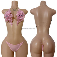 Tenues de strip-teaseuses faites à la main, ensembles de bikinis, vêtements de danse exotiques, disponibles et prêts à être expédiés