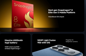 สมาร์ทโฟน POCO F8 Ultra รุ่น Global ใช้ชิปประมวลผล Snapdragon 8 Elite Gen 5 แบตเตอรี่ 6500mAh รองรับการชาร์จเร็ว 100W กล้อง 50MP หน้าจอ 6.9 นิ้ว 120Hz รองรับ NFC - Product Image 5