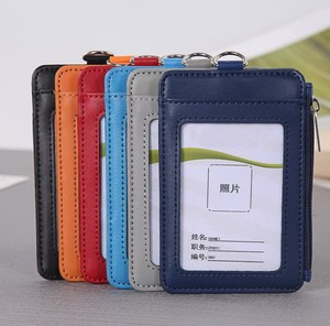 Tarjetero de cuero personalizable con cremallera, soporte para tarjetas de crédito - Product Image 2