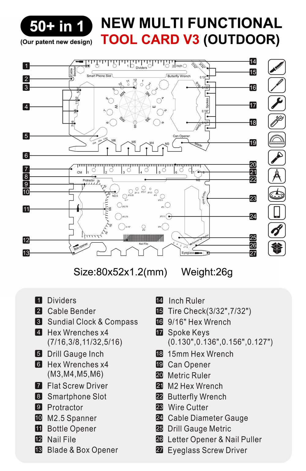 50-in-1 Credit Card Tool