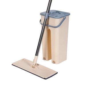 Mopa Plana <span class=keywords><strong>de</strong></span> Acero Ahorradora <span class=keywords><strong>de</strong></span> Espacio, Autolimpiante, Duradera, Recargable, con <span class=keywords><strong>Cubo</strong></span> para <span class=keywords><strong>Espacios</strong></span> <span class=keywords><strong>Pequeños</strong></span>, Uso Doméstico - Product Image 1