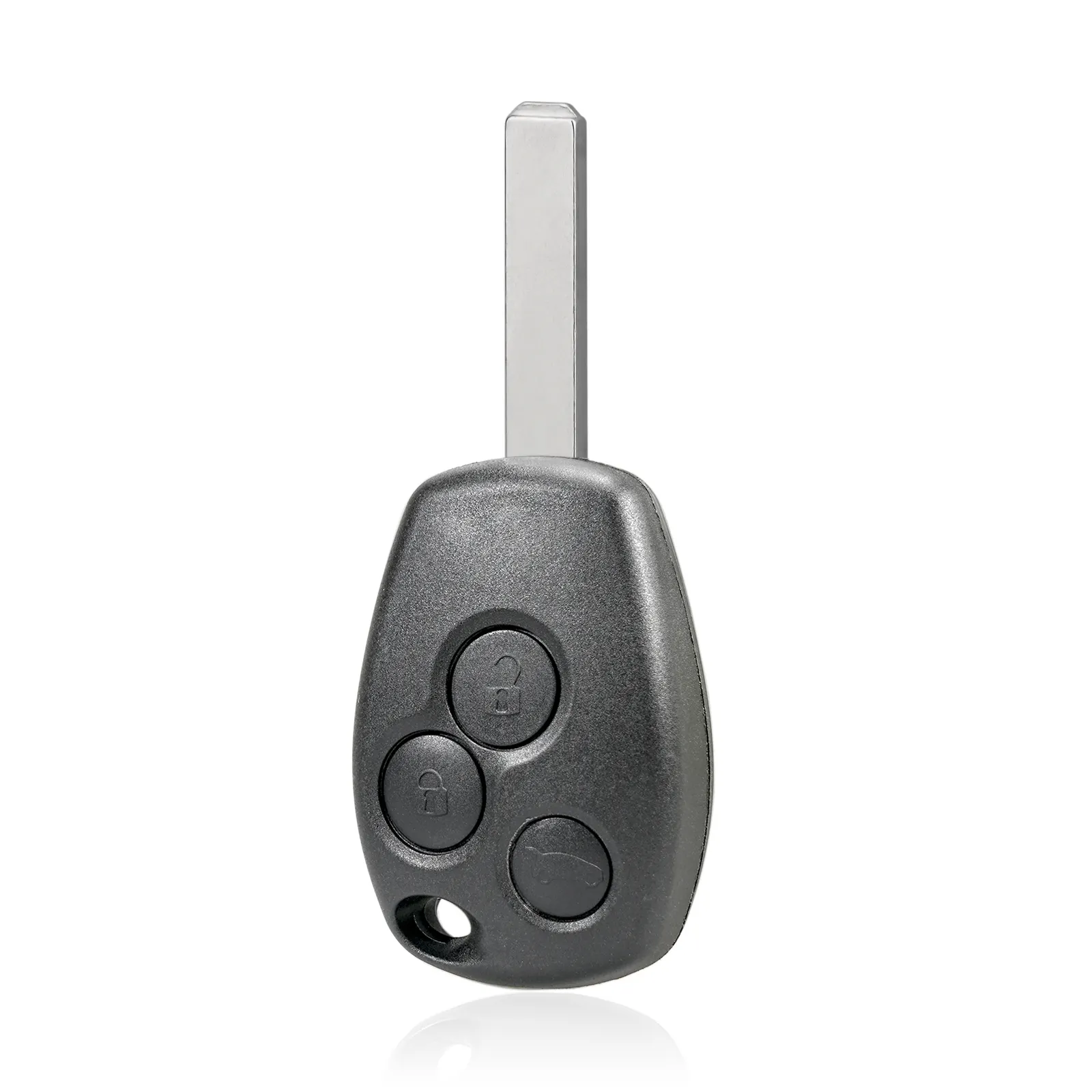 Casing penutup FOB kunci mobil 3 tombol Remote Control pengganti tanpa kunci untuk Renault Clio Dacia Logan Sandero