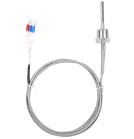 Sonda de acero inoxidable con rosca NPT Pt100 de 1/8 ", Sensor de alta temperatura, termopar de gases de escape tipo K