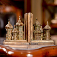 Porte-livres en résine de style russe vintage, bronze antique, pour la décoration de la maison, du bureau ou de la bibliothèque, thème église orthodoxe